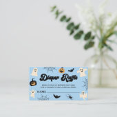 Een kleine Boo Halloween Baby shower Diaper Raffle Informatiekaartje (Staand voorkant)