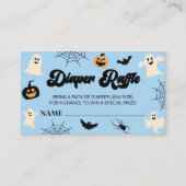 Een kleine Boo Halloween Baby shower Diaper Raffle Informatiekaartje (Voorkant)