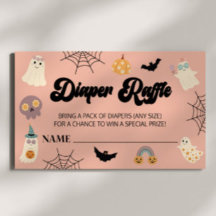 Een kleine Boo Halloween Baby shower Diaper Raffle Informatiekaartje