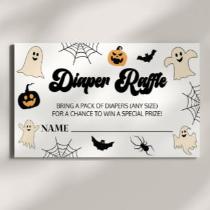 Een kleine Boo Halloween Baby shower Diaper Raffle Informatiekaartje
