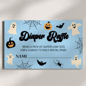 Een kleine Boo Halloween Baby shower Diaper Raffle Informatiekaartje