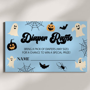 Een kleine Boo Halloween Baby shower Diaper Raffle Informatiekaartje