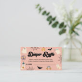 Een kleine Boo Halloween Baby shower Diaper Raffle Informatiekaartje (Staand voorkant)