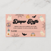 Een kleine Boo Halloween Baby shower Diaper Raffle Informatiekaartje (Voorkant)
