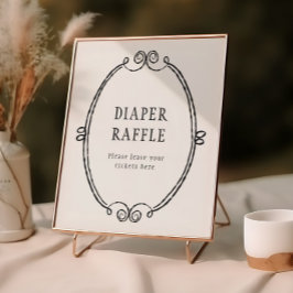 Een kleine Boo Halloween Baby shower Diaper Raffle Poster