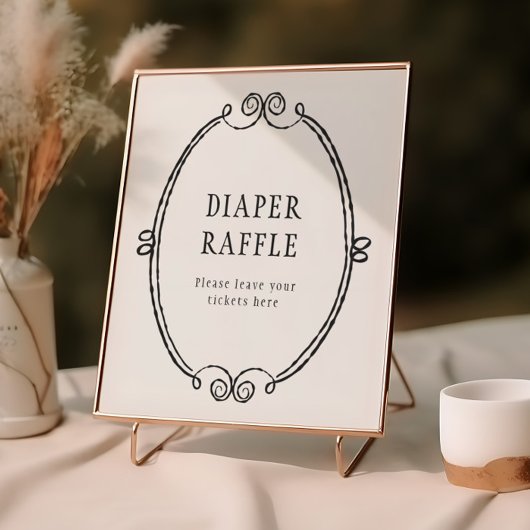 Een kleine Boo Halloween Baby shower Diaper Raffle Poster