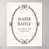 Een kleine Boo Halloween Baby shower Diaper Raffle Poster (Voorkant)