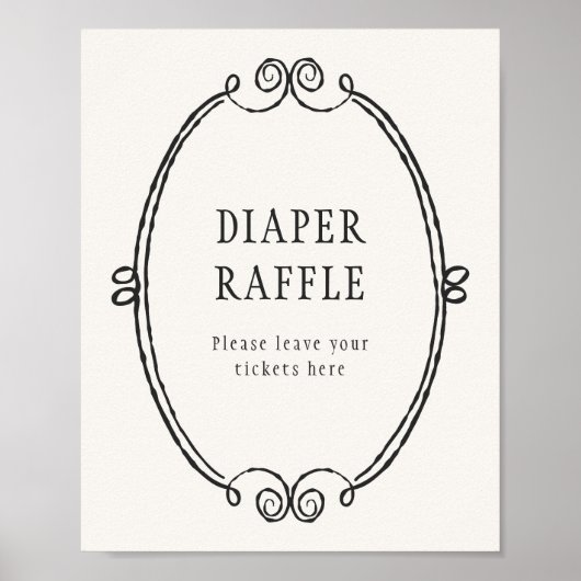 Een kleine Boo Halloween Baby shower Diaper Raffle Poster (Voorkant)