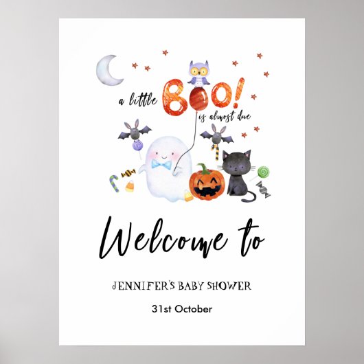 Een kleine Boo Halloween Baby shower Foam Board Poster (Voorkant)