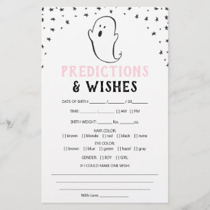Een kleine Boo Halloween Baby shower Game Predicti