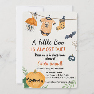 Een Kleine Boo Halloween Baby Shower - Herfst Baby Kaart