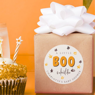 Een Kleine Boo Halloween Baby Shower Ronde Sticker