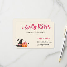 Een Kleine Boo Halloween Baby Shower RSVP Kaart