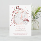 Een kleine Boo Halloween Baby shower uitnodiging (Staand voorkant)