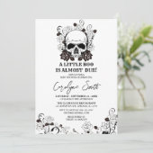 Een kleine Boo Halloween Baby shower uitnodiging (Staand voorkant)