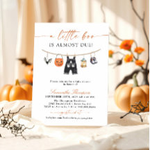 Een kleine Boo Halloween Baby shower uitnodiging