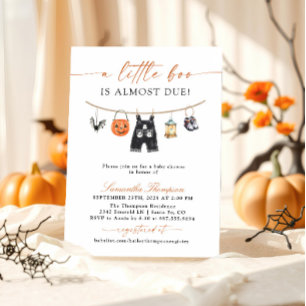 Een kleine Boo Halloween Baby shower uitnodiging