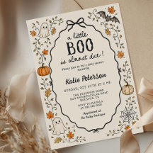 Een Kleine Boo Halloween Baby Shower Uitnodiging