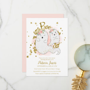 Een kleine Boo Halloween Baby shower uitnodiging