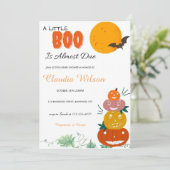 Een kleine Boo Halloween Baby shower uitnodiging (Staand voorkant)
