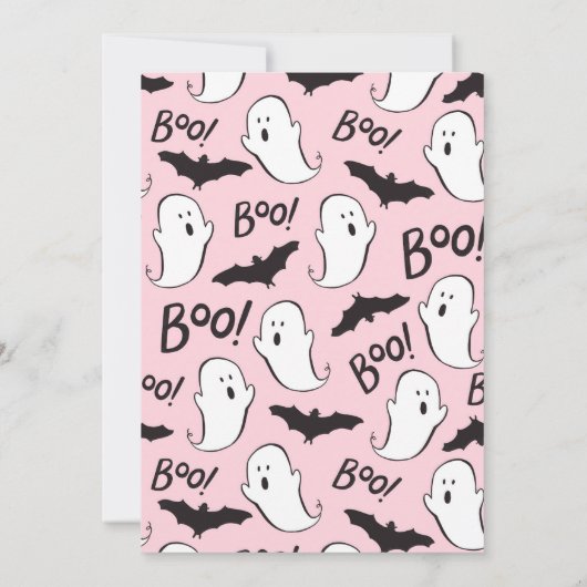 Een kleine Boo Halloween Baby Sprinkle-uitnodiging Kaart (Achterkant)