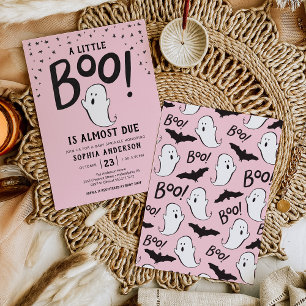 Een kleine Boo Halloween Baby Sprinkle-uitnodiging Kaart