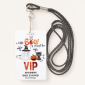 Een kleine Boo Halloween Bowtie Baby shower VIP Badge (Voorkant met draagriem)