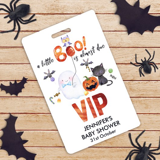 Een kleine Boo Halloween Bowtie Baby shower VIP Badge