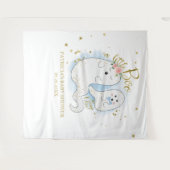 Een Kleine Boo Halloween Jongen Baby Shower Achter Wandkleed (Voorkant (horizontaal))