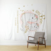 Een Kleine Boo Halloween Meisje Baby Shower Achter Wandkleed (In Situ (horizontaal))