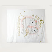 Een Kleine Boo Halloween Meisje Baby Shower Achter Wandkleed (Voorkant (horizontaal))