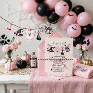 Een Kleine Boo Roze Halloween Feest Baby Borrel Kaart