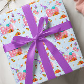 Een kleine boo spook, uil Halloween Baby shower Cadeaupapier