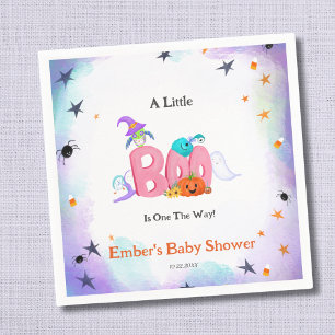 Een kleine boo spook, uil Halloween Baby shower Servet