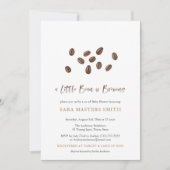 Een kleine boon brouwt modern Baby shower Kaart (Voorkant)