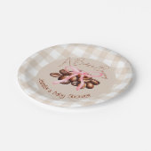 Een kleine boon is aan het brouwen papieren bordje (Gekanteld)