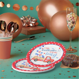 Een kleine Bord van het Baby shower van de Hartbre