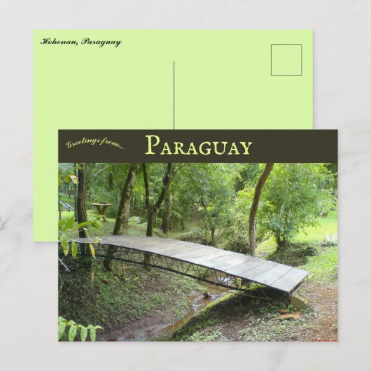Een kleine brug in Hohenau, Paraguay Briefkaart (Voorkant / Achterkant)