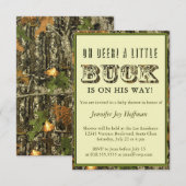 Een kleine buck is onderweg. Camo Invite Kaart (Voorkant / Achterkant)