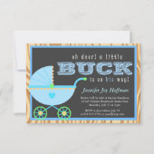 Een kleine buck is onderweg. Camo Invite Kaart (Voorkant)