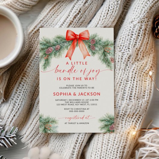 Een kleine bundel van Joy Baby shower Invitation Kaart