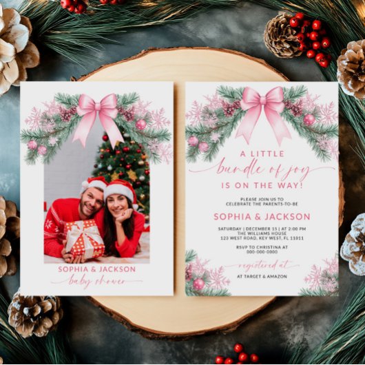 Een kleine bundel van Joy Baby shower Invitation Kaart