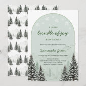 Een kleine bundel van Joy Baby shower Kaart (Voorkant / Achterkant)