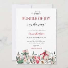 Een kleine bundel van Joy Christmas Baby shower Kaart