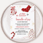 Een kleine bundel van Joy Christmas Baby shower Kaart<br><div class="desc">Welkom je kleintje met onze hartverwarmende Christmas Minimalist Baby shower Invitation Printable. Personaliseer om de vreugde te delen met uw geliefden! BS548</div>