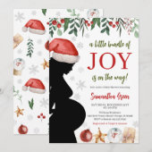 Een kleine bundel van Joy Christmas Baby shower Kaart (Voorkant / Achterkant)