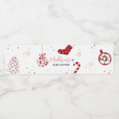 Een kleine bundel van Joy Christmas Baby shower Waterfles Etiket (Enkel label)