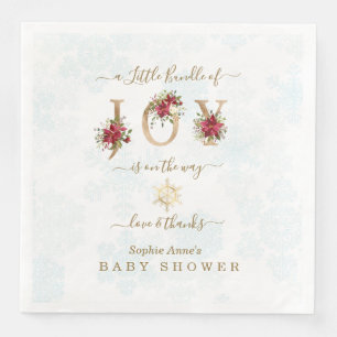 Een kleine bundel van Joy Poinsettia Gold Baby sho Servet