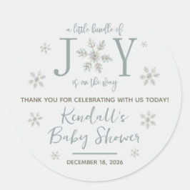 Een kleine bundel van vreugde is op de weg Baby sh Ronde Sticker