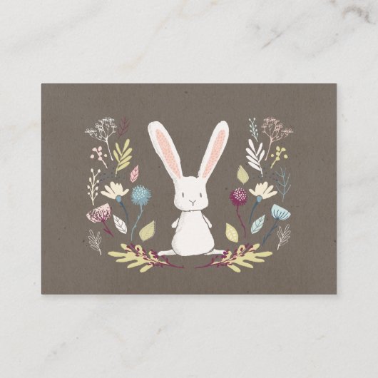 Een kleine 'Bunny Baby Diaper' Raffle Enclosure Ca Informatiekaartje (Achterkant)